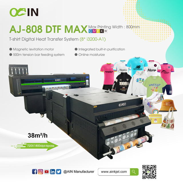 AJ-6206 DTF MAX T-shirt T-shirt Digital Heat Transfer System Powder Shaker Printer