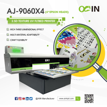 AINKJET AJ-9060X4 3D Embossed Texture UV Flatbed Printer