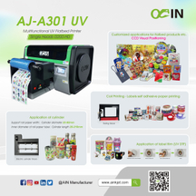 AINKJET AJ-A301 Multifunctional UV DTF Flatbed + Roll Crystal Label Printer