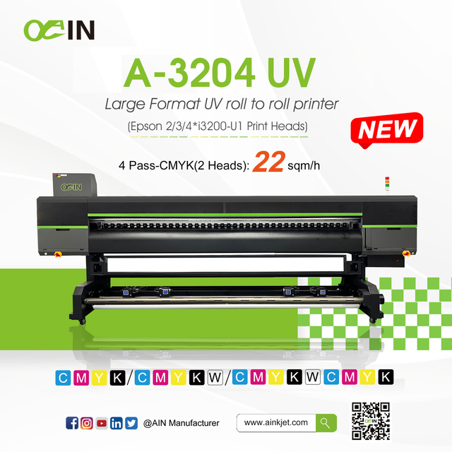 A-3204UV Large Format UV Roll to Roll Printer 