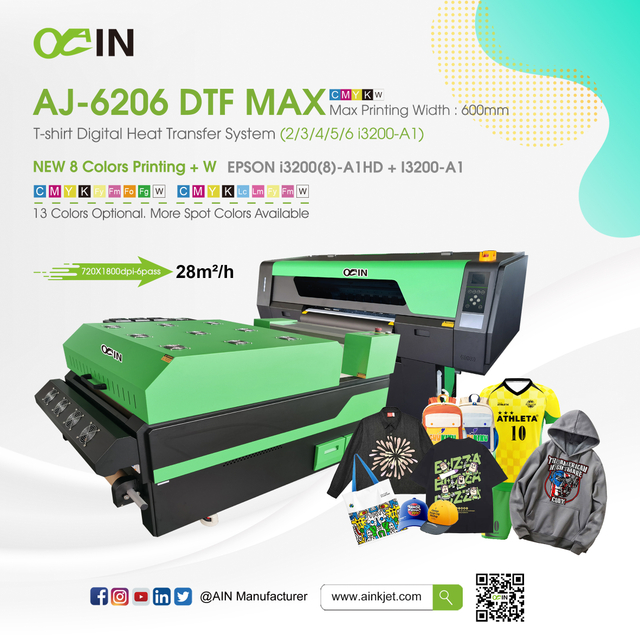 AJ-6206 DTF MAX T-shirt T-shirt Digital Heat Transfer System Powder Shaker Printer