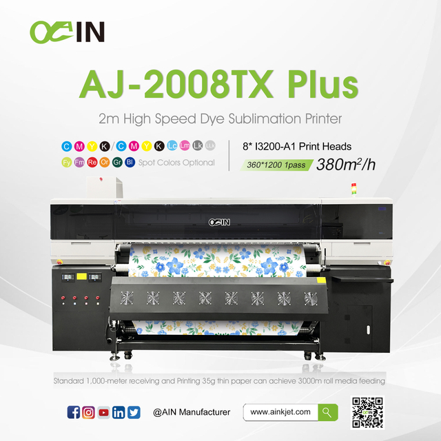 AJ-2008TX Plus 2m High Speed Dye Sublimation Printer