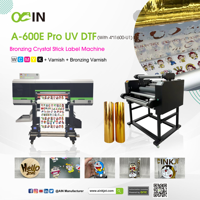 A-600E PRO UV DTF Bronzing Crystal Stick Label Machine