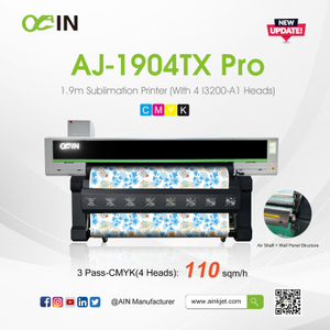 AJ-1904TX Pro 1.9m Industrial Dye Sublimation Printer