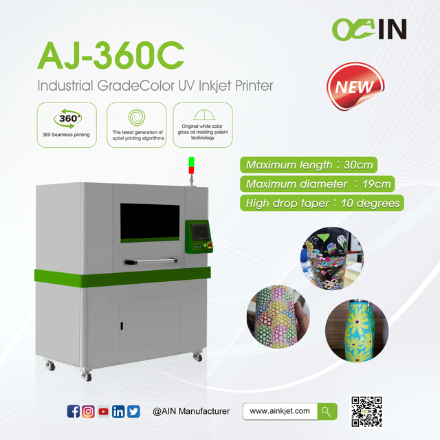 AJ-360C Industrial GradeColor Cylinder UV Printer Inkjet Printer
