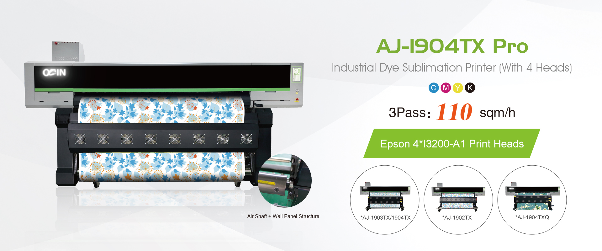 Industrial Sublimation Printer with 4 Heads