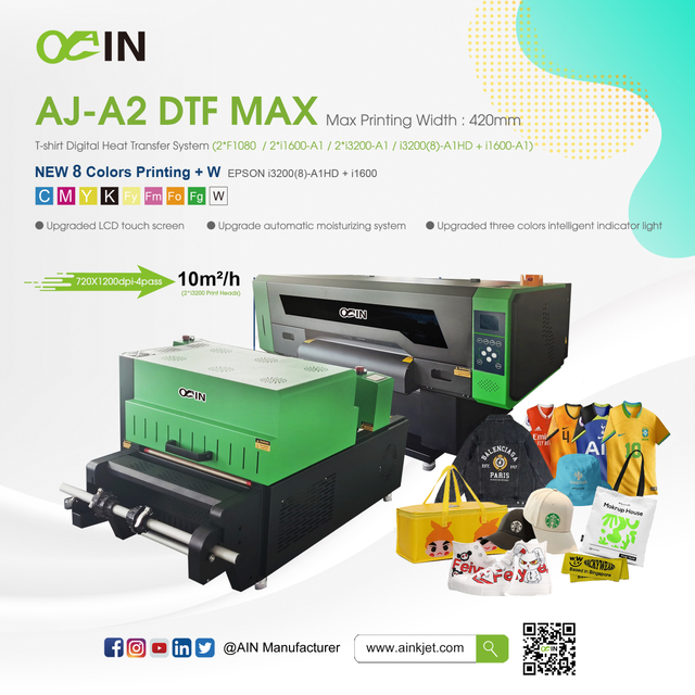 AJ-A2 DTF MAX T-shirt Digital Heat Transfer System Powder Shaker Printer