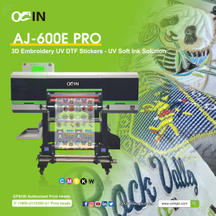AJ-600E Pro 3D Embroidery UV DTF Stickers Roll to Roll Printer 