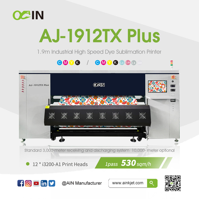 AJ-1912TX Plus Industrial High Speed Dye Sublimation Printer 