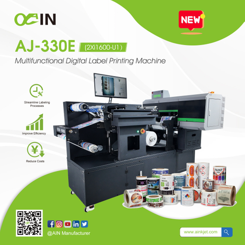AINKJET AJ-330E MULTIFUNCTIONAL DIGITAL LABEL PRINTING MACHINE 