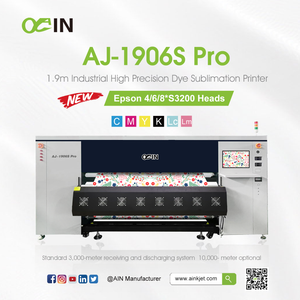  AJ-1906S Pro 1.9m Industrial High Precision Dye Sublimation Printer 