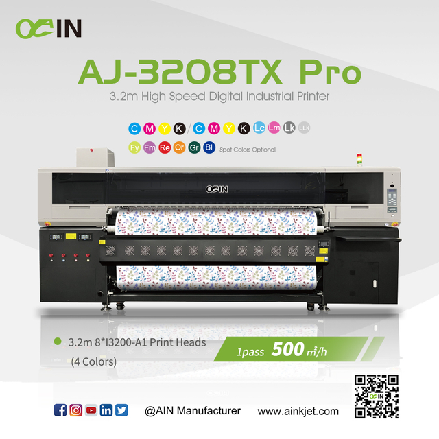 AJ-3208TX Pro 3.2m High Speed Digital Industrial Printer