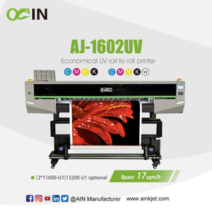 AINKJET AJ-1602UV Economical UV roll to roll printer 