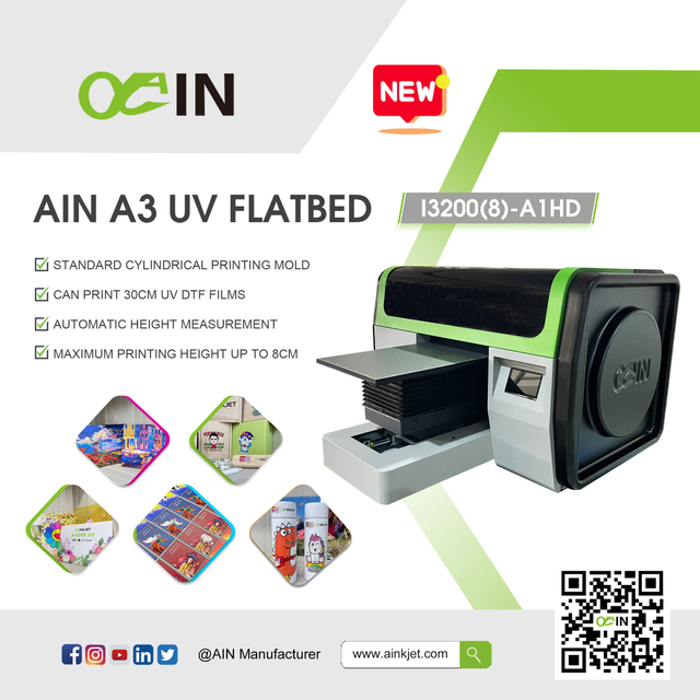  AIN AJ-A301 Multifunctional UV Flatbed Printer