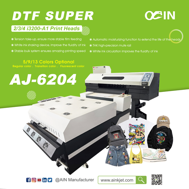 AJ-6204 DTF Super T-shirt Digital Heat Transfer System Powder Shaker Printer