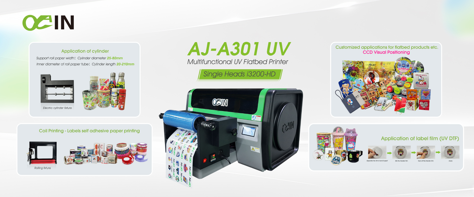 Multifunctional UV DTF Flatbed Printer