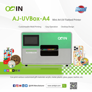 AJ-UVBox-A4 Mini A4 UV Flatbed Printer